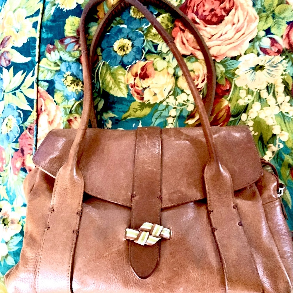 Radley London Elegant Knot Closure Luggage Tan Leather Bag